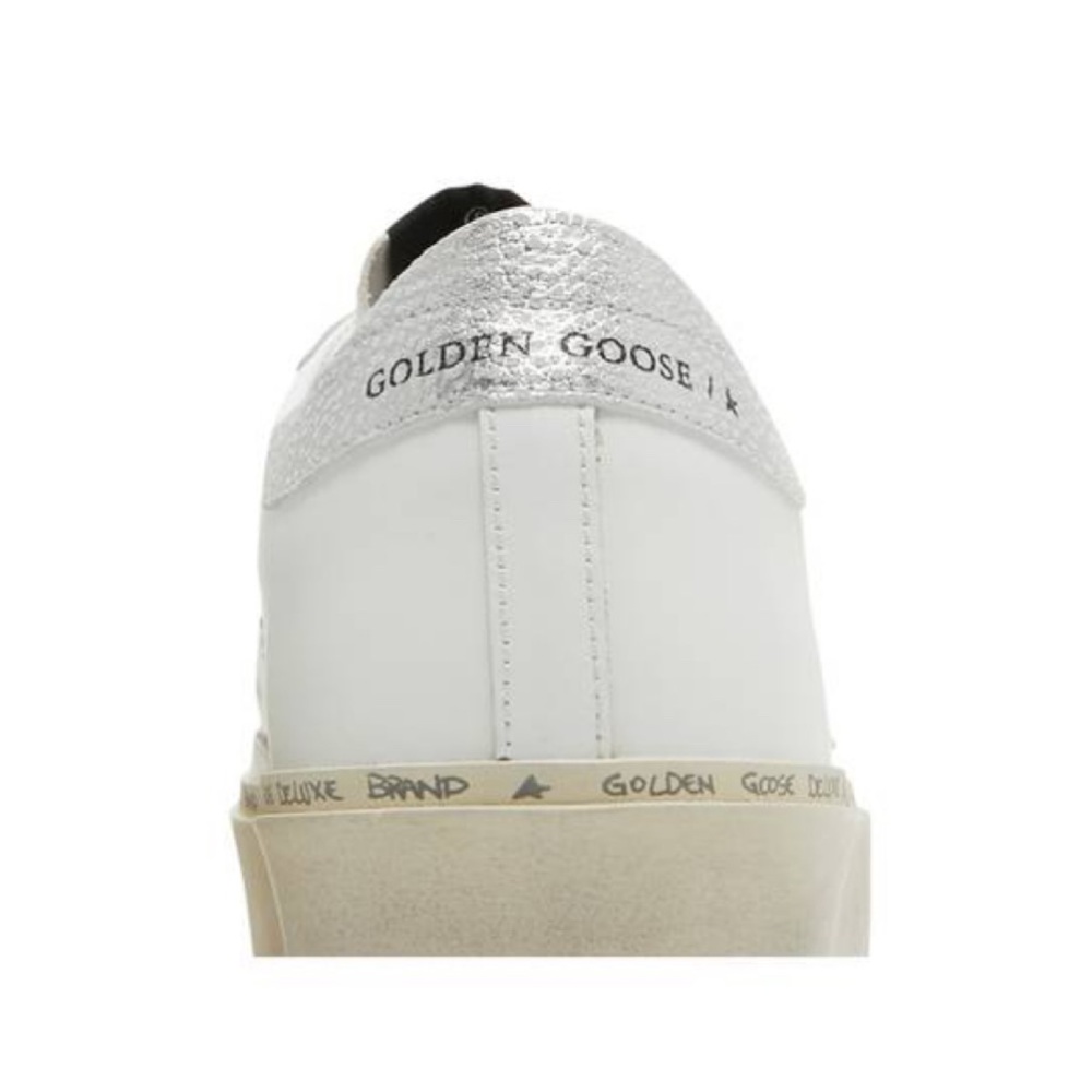 Golden Goose Hi Star White Silver, size 38. New on box.